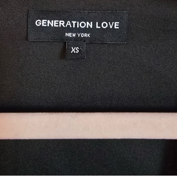 Generation Love The Rafael Black Crystal Stretch Jersey Draped Mini Dress SZ XS - Picture 3 of 6